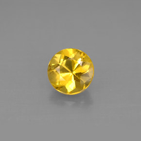 Berilo Dorado amarillo natural de 0.95 ct, Corte Redondo, VS