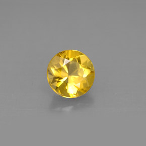Berilo Dorado amarillo natural de 0.95 ct, Corte Redondo, VS