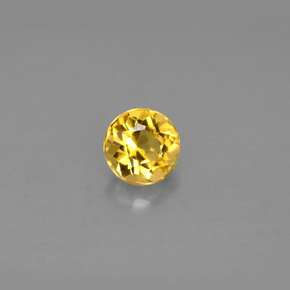 Berilo Dorado amarillo natural de 0.66 ct, Corte Redondo, VS