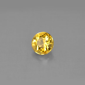 Berilo Dorado amarillo natural de 0.66 ct, Corte Redondo, VS
