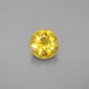 Berilo Dorado amarillo natural de 1.18 ct, Corte Redondo, VS