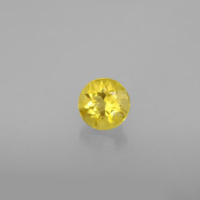 Berilo Dorado amarillo natural de 0.54 ct, Corte Redondo, VS