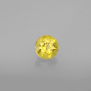 Berilo Dorado amarillo natural de 0.54 ct, Corte Redondo, VS