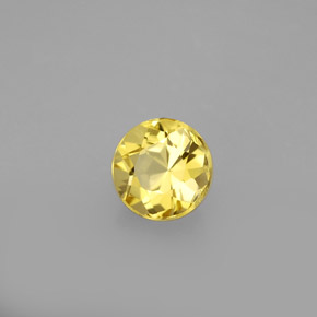 Berilo Dorado amarillo natural de 1.05 ct, Corte Redondo, VS