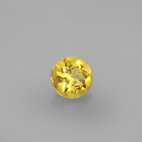 Berilo amarillo natural de 0,82 ct, corte redondo, VS