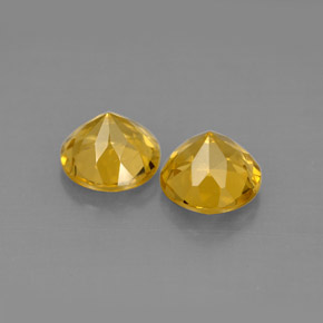 Gemas de berilo amarillo natural de  ct, corte redondo, VVS-VS