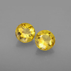 Gemas de Berilo Dorado amarillo natural de  ct, Corte Redondo, VVS-VS