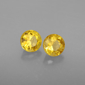 Gemas de Berilo Dorado amarillo natural de  ct, Corte Redondo, VVS-VS