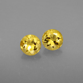 Gemas de Berilo Dorado amarillo natural de  ct, Corte Redondo, VVS-VS