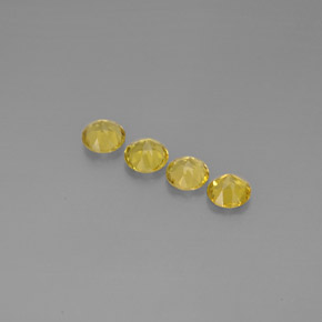 Gemas de berilo amarillo natural de  ct, corte redondo, VVS-VS
