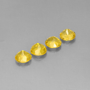 Gemas de berilo amarillo natural de  ct, corte redondo, VVS-VS