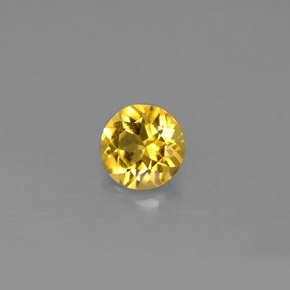 Berilo Dorado amarillo natural de 0.71 ct, Corte Redondo, VS