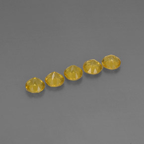 Gemas de berilo amarillo natural de  ct, corte redondo, VVS-VS