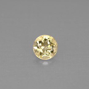 Berilo Dorado amarillo natural de 0.44 ct, Corte Redondo, VS