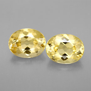 Gemas de Berilo Dorado amarillo natural de  ct, Corte Óvalo, VVS-VS