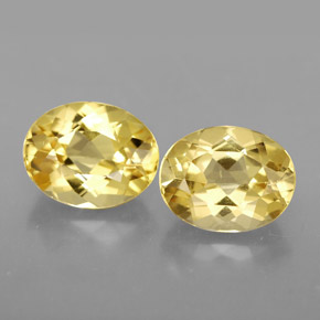 Gemas de Berilo Dorado amarillo natural de  ct, Corte Óvalo, VVS-VS
