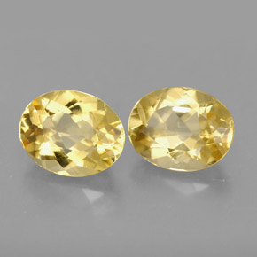 Gemas de Berilo Dorado amarillo natural de  ct, Corte Óvalo, VVS-VS
