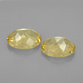 Gemas de berilo amarillo natural de  ct, corte óvalo, VVS-VS