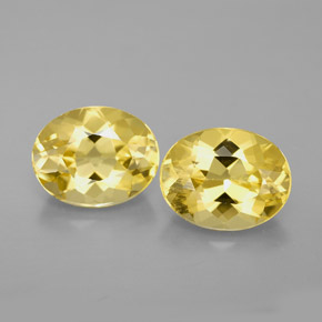 Gemas de berilo amarillo natural de  ct, corte óvalo, VVS-VS