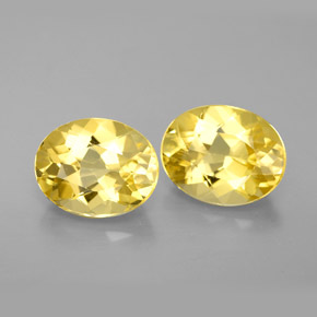 Gemas de berilo amarillo natural de  ct, corte óvalo, VVS-VS