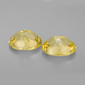 Gemas de berilo amarillo natural de  ct, corte óvalo, VVS-VS