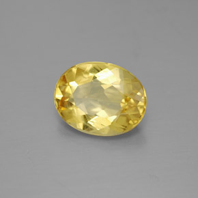 Berilo amarillo natural de 1,51 ct, corte óvalo, VVS-VS