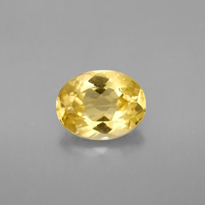 Berilo Dorado amarillo natural de 1.67 ct, Corte Óvalo, VVS-VS