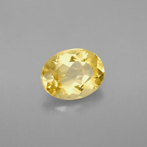 Berilo Dorado amarillo natural de 1.67 ct, Corte Óvalo, VVS-VS