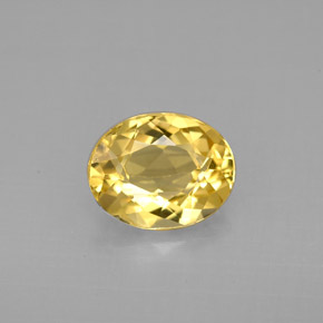 Berilo amarillo natural de 1,70 ct, corte óvalo, VVS