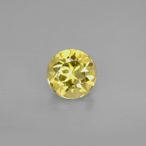 Berilo amarillo natural de 1,24 ct, corte redondo, VVS-VS