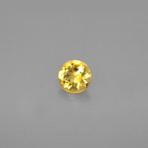 Berilo amarillo natural de 0,42 ct, corte redondo, VS