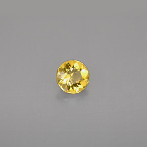 Berilo amarillo natural de 0,42 ct, corte redondo, VS