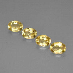 Gemas de berilo amarillo natural de  ct, corte óvalo, VVS