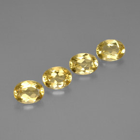 Gemas de berilo amarillo natural de  ct, corte óvalo, VVS