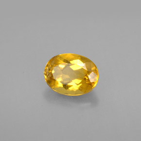 Berilo amarillo natural de 1,21 ct, corte óvalo, VS