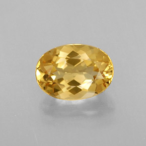 Berilo amarillo natural de 0,79 ct, corte óvalo, VVS