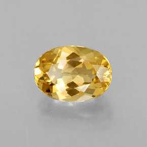 Berilo amarillo natural de 0,79 ct, corte óvalo, VVS