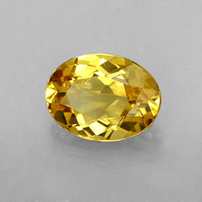 Berilo amarillo natural de 0,96 ct, corte óvalo, IF
