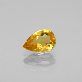 Berilo amarillo natural de 0,60 ct, en forma de pera, VS-SI