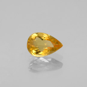 Berilo amarillo natural de 0,60 ct, en forma de pera, VS-SI