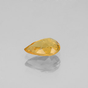 Berilo amarillo natural de 0,60 ct, en forma de pera, VS-SI