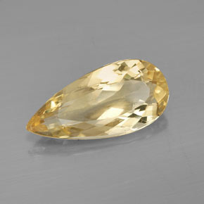 Berilo Dorado amarillo natural de 4.05 ct, En forma de pera, VS-SI