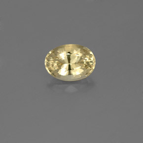 Berilo Dorado amarillo natural de 0.56 ct, Corte Óvalo, VVS-VS