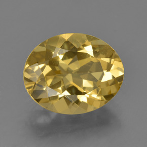 Berilo Dorado amarillo natural de 3.20 ct, Corte Óvalo, VS
