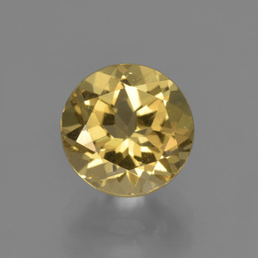 Berilo oro natural de 2,03 ct, corte redondo, VS
