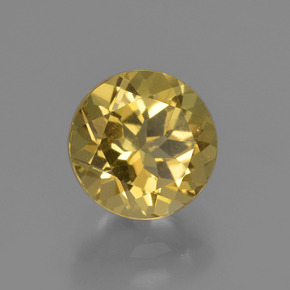 Berilo oro natural de 2,03 ct, corte redondo, VS
