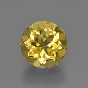 Berilo oro natural de 1,88 ct, corte redondo, VVS