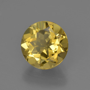 Berilo oro natural de 1,88 ct, corte redondo, VVS