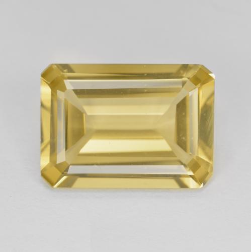 Berilo Amarillo dijón natural de 5.52 ct, corte esmeralda, VVS-VS