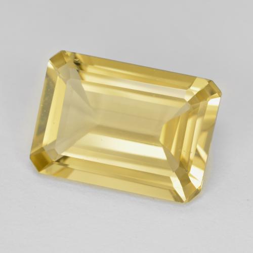 Berilo Amarillo dijón natural de 5.52 ct, corte esmeralda, VVS-VS